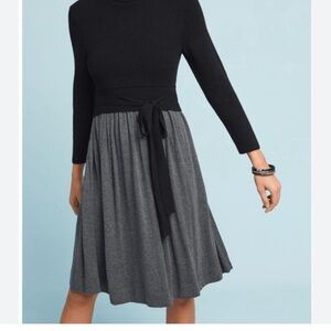 Anthropologie Moth Black and Gray Women's Dress
